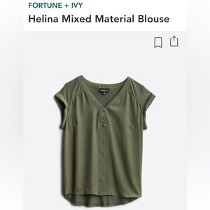 Fortune and Ivy Green Blouse
